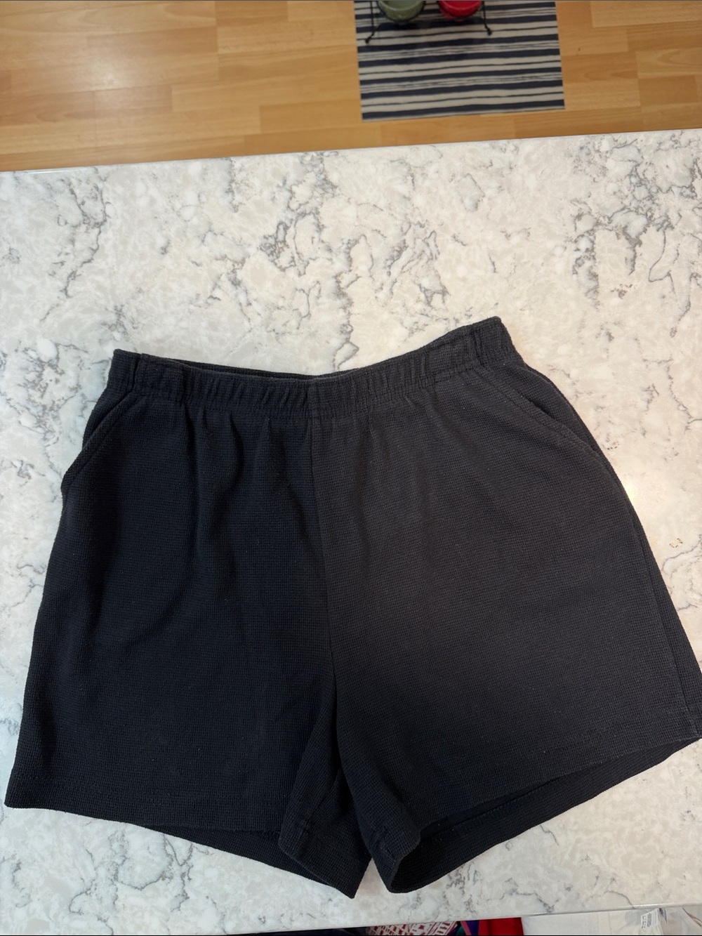 New York & Company Black Knit Athletic Lounge Shorts/Size S